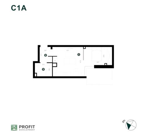 Plan 1 pok. 35m²