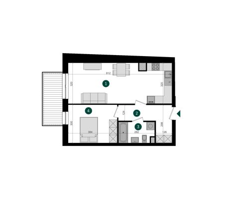 Plan 2 pok. 48m²