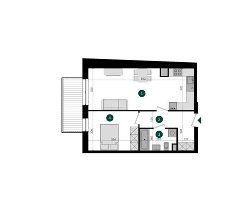 Plan 2 pok. 48m²