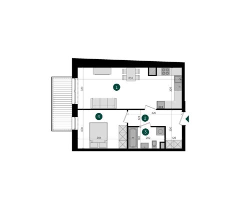 Plan 2 pok. 48m²