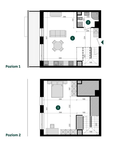 Plan 1 pok. 66m²