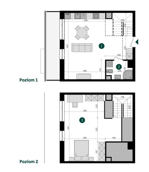 Plan 1 pok. 66m²