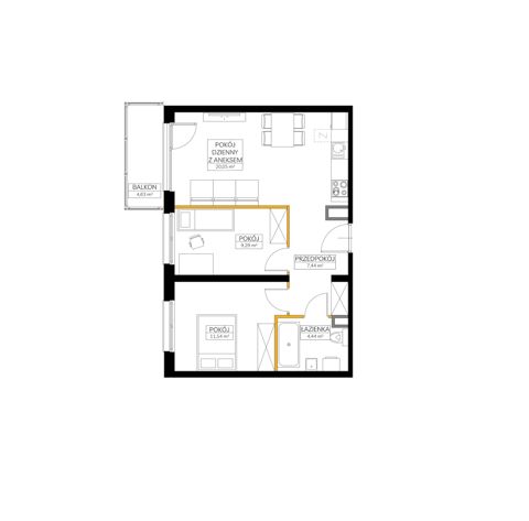 Plan 3 pok. 53m²