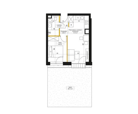 Plan 2 pok. 36m²