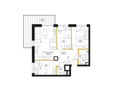 Plan 4 pok. 66m²