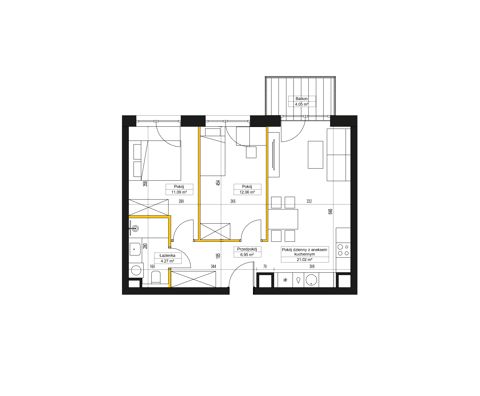 Plan 3 pok. 55m²