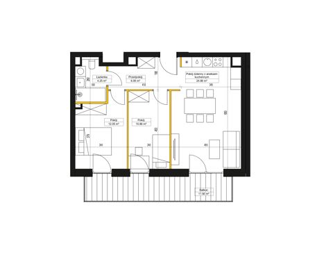 Plan 3 pok. 59m²