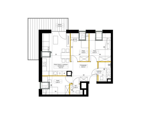 Plan 4 pok. 61m²