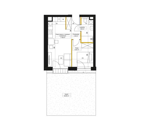 Plan 2 pok. 36m²