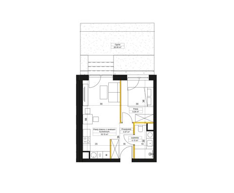 Plan 2 pok. 36m²