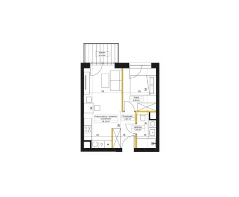 Plan 2 pok. 36m²