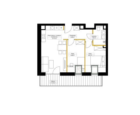 Plan 3 pok. 52m²