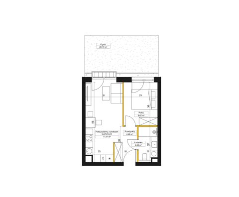 Plan 2 pok. 36m²