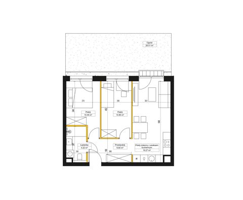 Plan 3 pok. 51m²