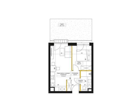 Plan 2 pok. 36m²