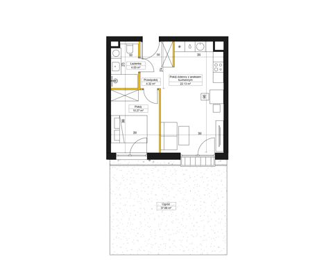 Plan 2 pok. 41m²