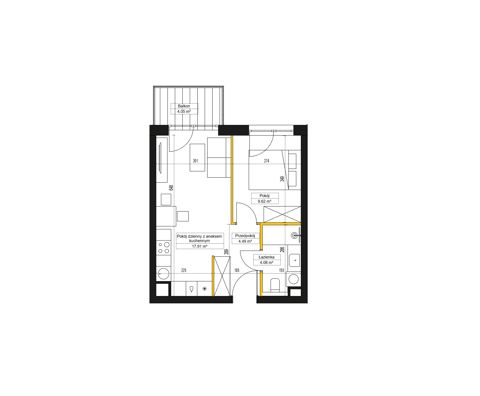 Plan 2 pok. 36m²