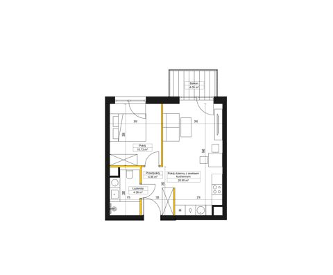 Plan 2 pok. 41m²