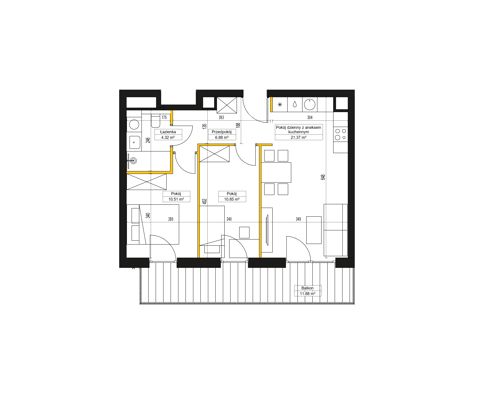 Plan 3 pok. 54m²
