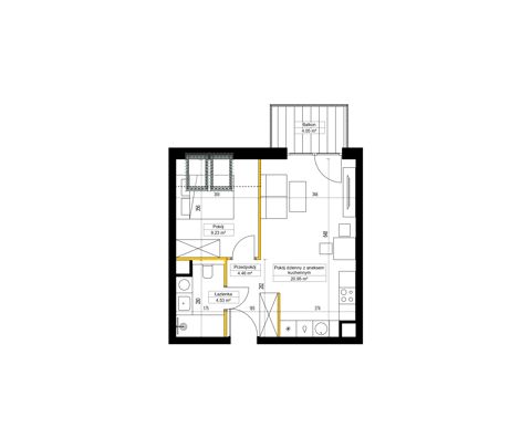 Plan 2 pok. 39m²