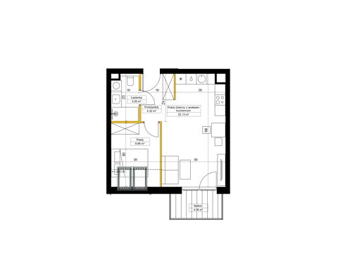 Plan 2 pok. 39m²