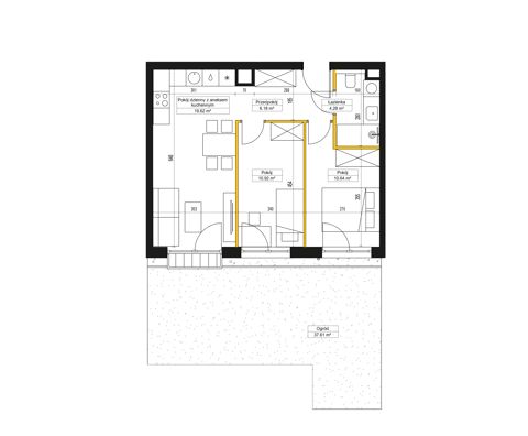 Plan 3 pok. 52m²