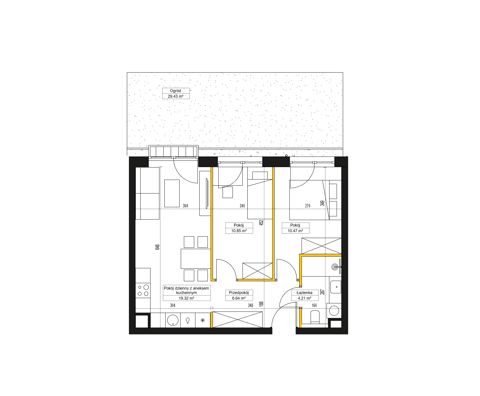Plan 3 pok. 51m²