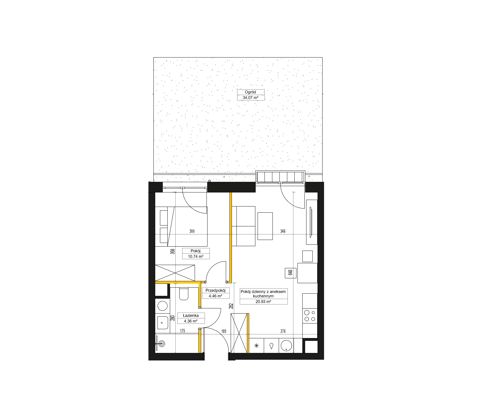 Plan 2 pok. 41m²