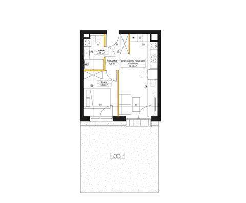 Plan 2 pok. 36m²