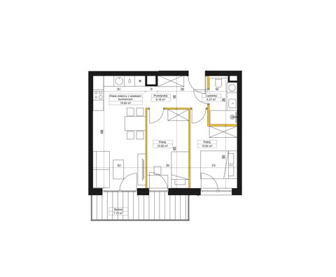 Plan 3 pok. 52m²