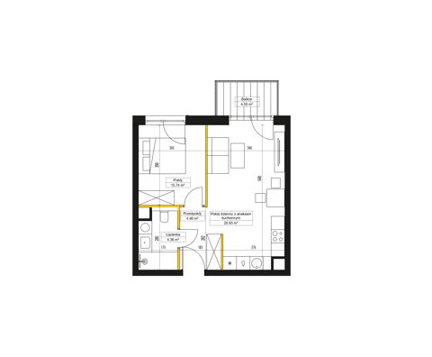 Plan 2 pok. 41m²