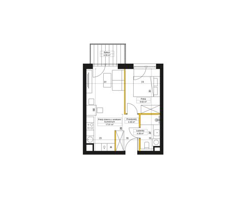 Plan 2 pok. 36m²