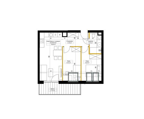 Plan 3 pok. 49m²