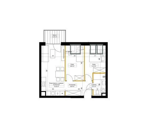Plan 3 pok. 49m²