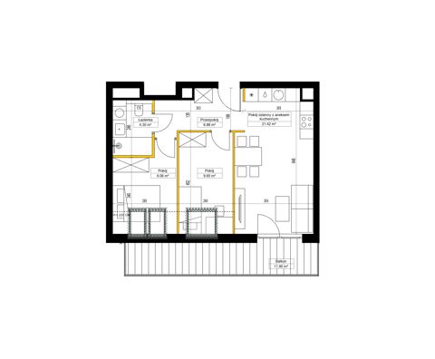 Plan 3 pok. 51m²