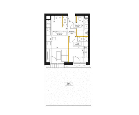 Plan 2 pok. 36m²
