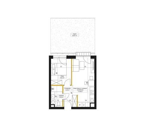 Plan 2 pok. 36m²