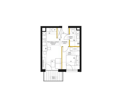 Plan 2 pok. 36m²