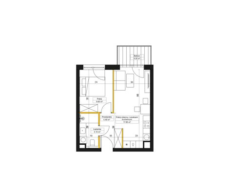 Plan 2 pok. 36m²