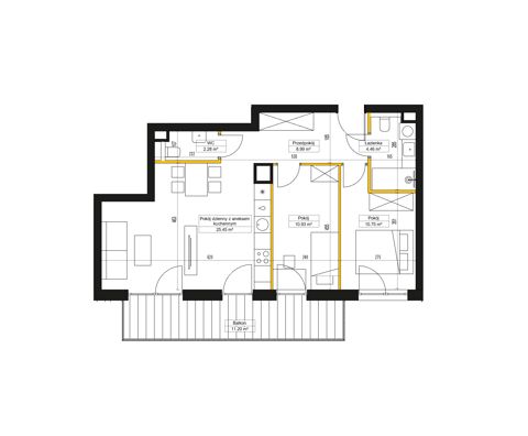Plan 3 pok. 63m²