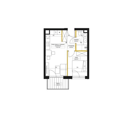 Plan 2 pok. 36m²