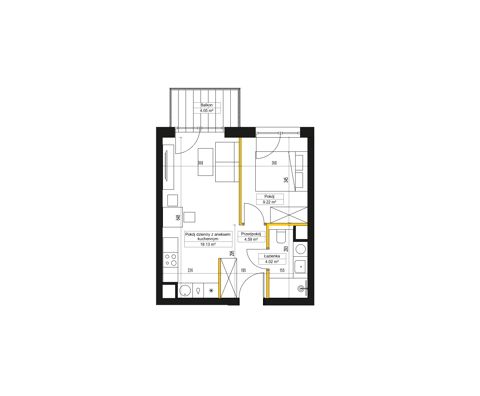 Plan 2 pok. 36m²