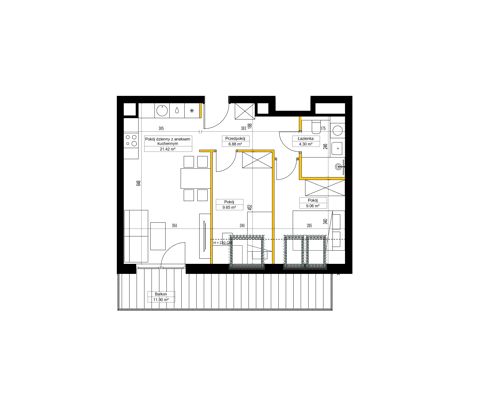 Plan 3 pok. 51m²