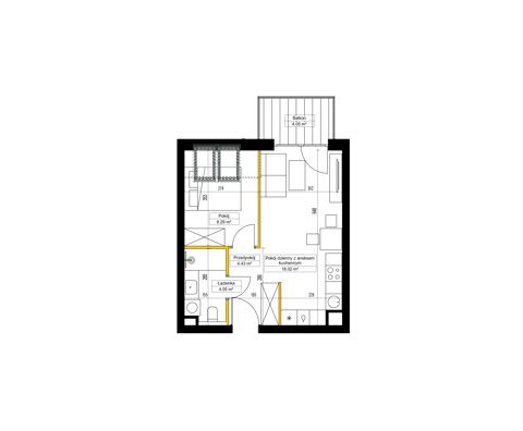 Plan 2 pok. 35m²