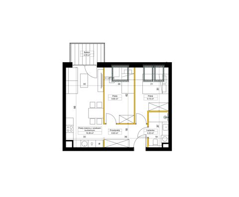 Plan 3 pok. 49m²