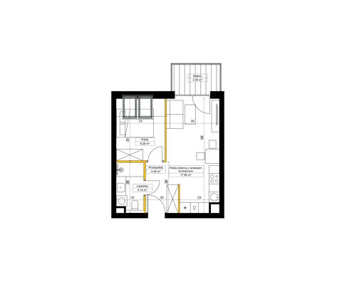 Plan 2 pok. 35m²
