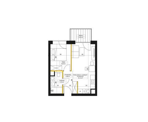 Plan 2 pok. 36m²