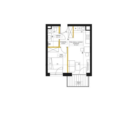 Plan 2 pok. 36m²