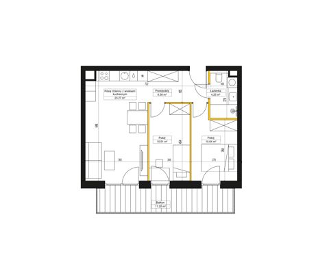Plan 3 pok. 56m²
