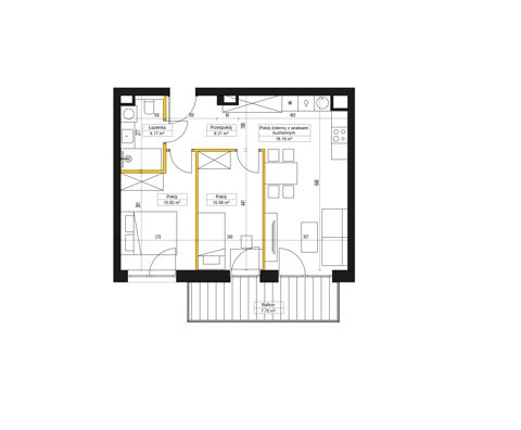 Plan 3 pok. 52m²